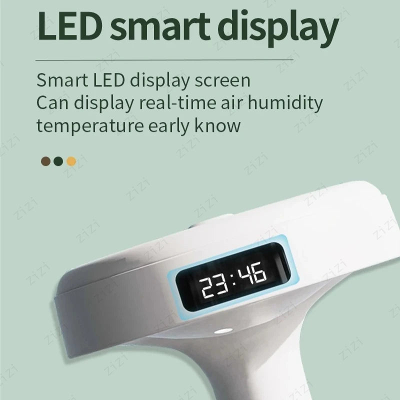 Anti Gravity Home Silent LED Intelligent Display Humidifier Anti Dry Burning Night Light Water Droplet Reflux Humidifier