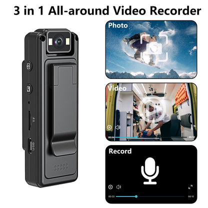 Mini Camera 1080P Portable Digital Video Recorder Worn Police Small Body Cam Night Vision DV Miniature Camcorde