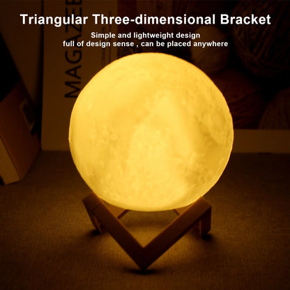 8cm Moon Lamp LED Night Light With Stand Starry Lamp Bedroom Decoration Night Lights Room Decor for Kids Gifts Moon Lamp