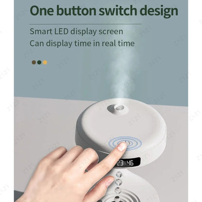 Anti Gravity Home Silent LED Intelligent Display Humidifier Anti Dry Burning Night Light Water Droplet Reflux Humidifier