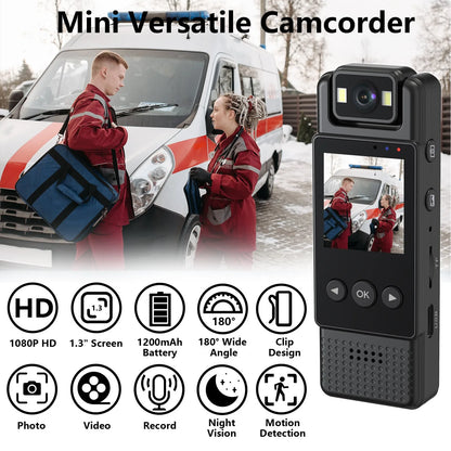 Mini Camera 1080P Portable Digital Video Recorder Worn Police Small Body Cam Night Vision DV Miniature Camcorde