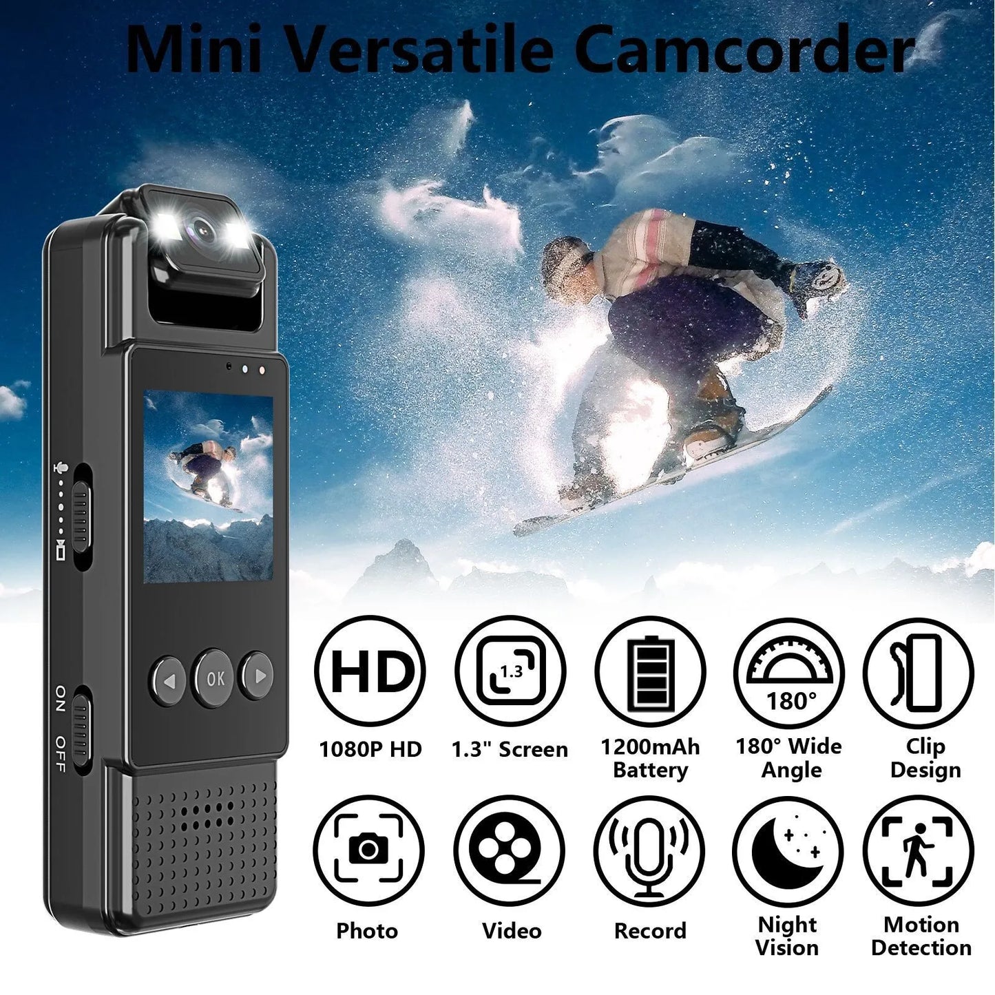 Mini Camera 1080P Portable Digital Video Recorder Worn Police Small Body Cam Night Vision DV Miniature Camcorde